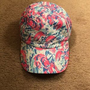Lilly Pulitzer lobster pattern hat!